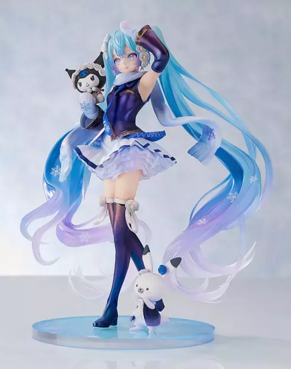 「「雪ミク」×「クロミ」フィギュアが幻想的！ツインテールにはクリアパーツを採用、予約締切迫る」の画像