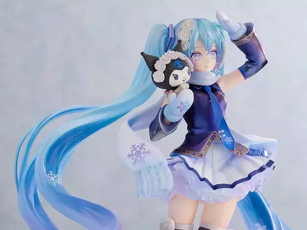 「「雪ミク」×「クロミ」フィギュアが幻想的！ツインテールにはクリアパーツを採用、予約締切迫る」の画像