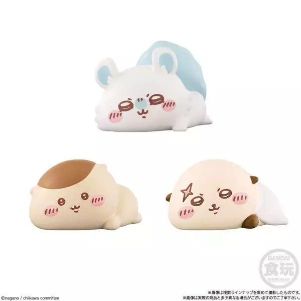 「「ちいかわ」がもっちり柔らかな触り心地のソフビ人形「もっちりころりん♪」に登場！もちもちほっぺが可愛いハチワレ、うさぎなど全8種」の画像