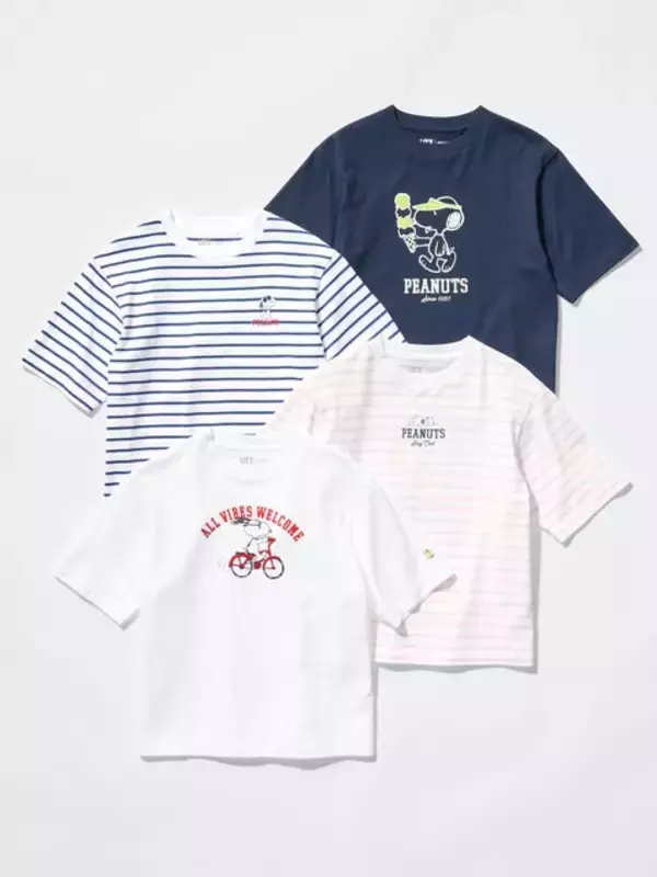 「ユニクロから「スヌーピー」の新作コレクションが3月下旬発売！キッズ向けUT、UVカットキャップなど全7種を展開」の画像