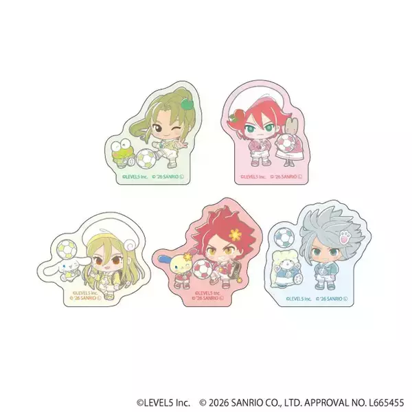 「『イナズマイレブン』×「サンリオキャラクターズ」コラボが可愛い！円堂守×ハローキティなど全10種イラスト使用のグッズが先行通販」の画像