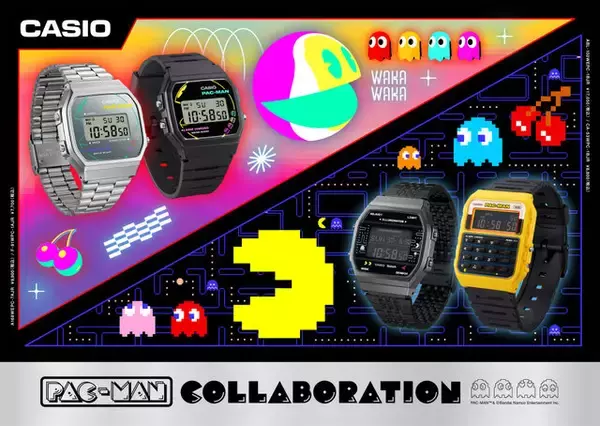 「45周年を記念した『パックマン』コラボウオッチがポップで可愛い！アーケード筐体をモチーフにしたモデルなどカラフルな仕上がりに」の画像