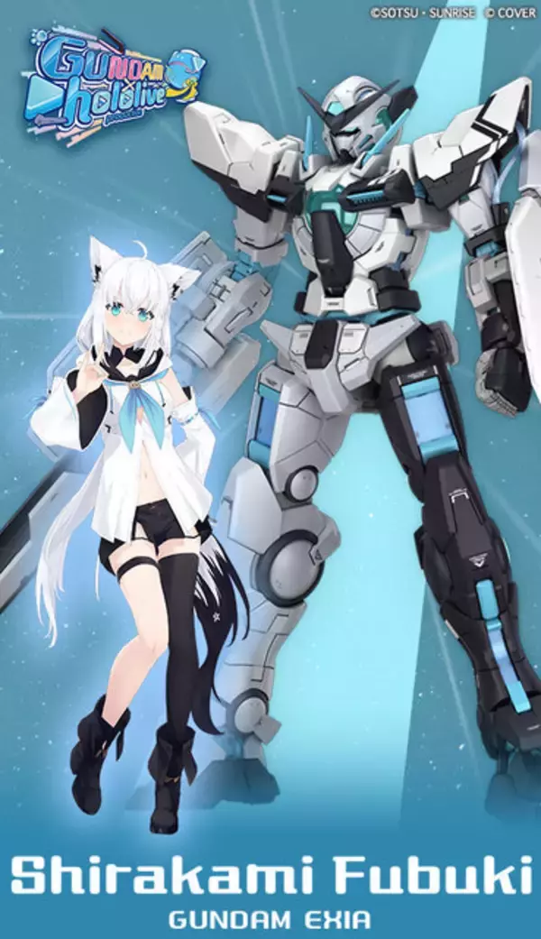 「ガンダムとホロライブのコラボ詳細解禁！「νガンダム×さくらみこ」「サザビー×星街すいせい」などオリジナルカラーMSが出撃」の画像