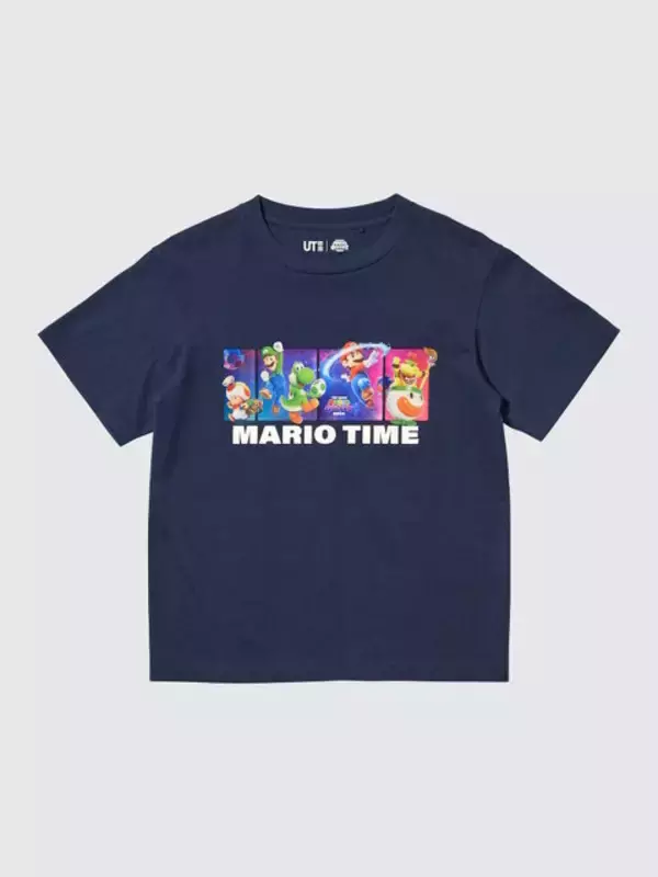 「ユニクロから映画「マリオ」のコラボUTコレクションが4月下旬発売！スーパーキノコやハテナブロックが可愛い、キッズ用も含む全8種類」の画像