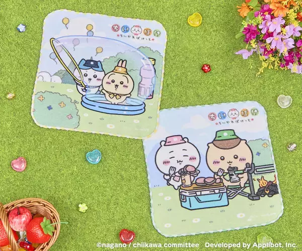 「『ちいかわぽけっと』初の公式グッズ発売！“ピクニック＆江戸衣装”のマスコット、Tシャツなど豊富なラインナップ」の画像