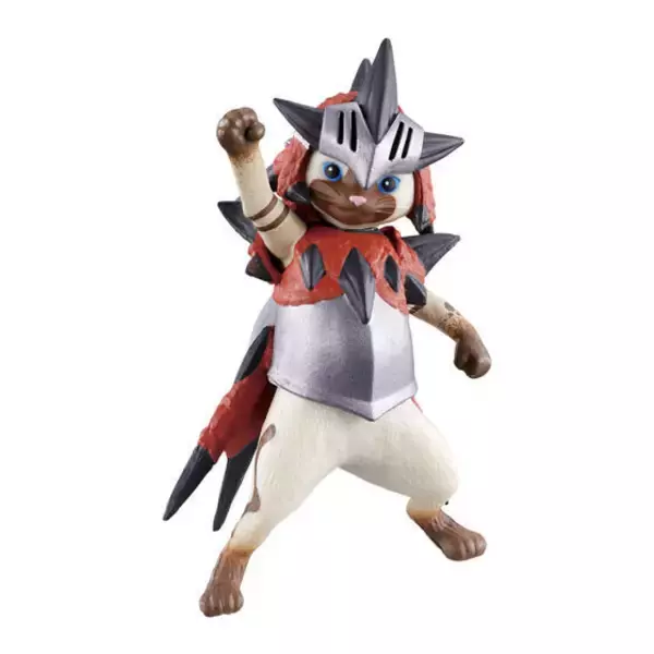 “一狩り行こうニャ！”『モンハン』より「アイルー」が、ガシャポンフィギュアに！可愛い拳を突き上げたポーズでレウス装備など全4種