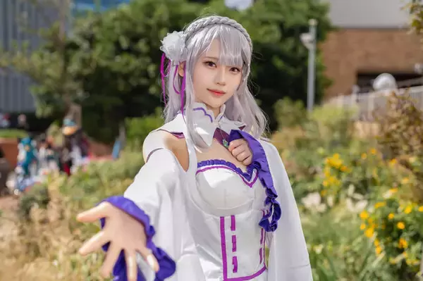「【コスプレ】「リゼロ」銀髪を靡かせたエミリアの姿が麗しい！注目レイヤー・緑埜【写真8枚】」の画像