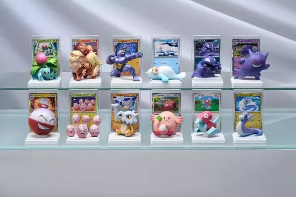「ポケモンたちが『ポケカ』のカードイラストを基に立体化！カードと一緒に飾れる台座付きフィギュア発売」の画像