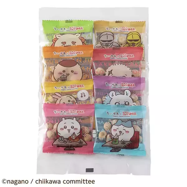「コメダ珈琲店で「ちいかわ豆菓子セット第2弾」発売！ハチワレ、うさぎらが“新たなパッケージデザイン”で登場」の画像