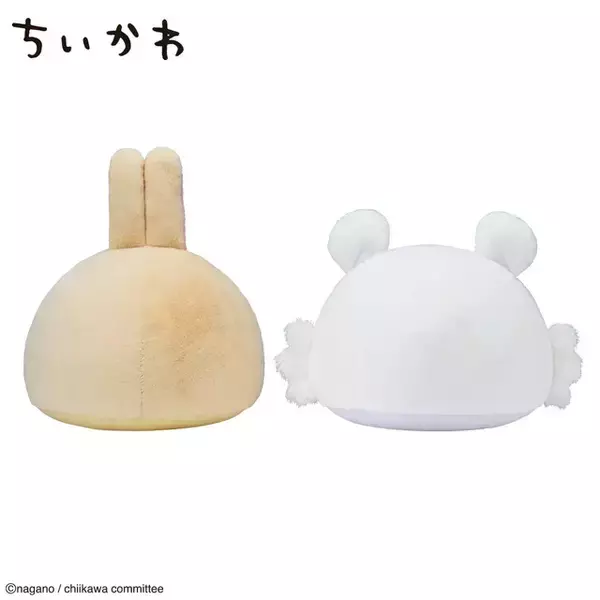 「「ちいかわ」うさぎ、モモンガがボリューム感ある半球型ドームクッションに！可愛らしいお顔にキュン」の画像