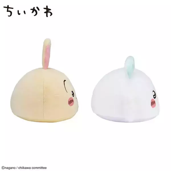 「「ちいかわ」うさぎ、モモンガがボリューム感ある半球型ドームクッションに！可愛らしいお顔にキュン」の画像