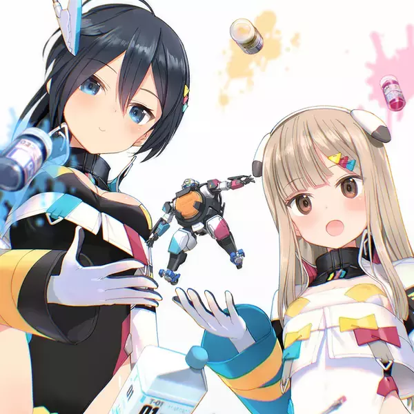 「模型用塗料メーカー「ガイアノーツ」と『アリス・ギア・アイギス』がコラボ！新アクトレス「楽華明瑠」「彗聖紬」が実装」の画像