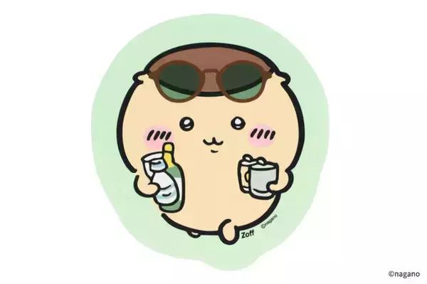 「メガネフレームが“さすまた”に！？「ちいかわ」×「Zoff」コラボ第3弾にハチワレやくりまんじゅうモチーフなど全7種展開、ダイカットクロスとケースも」の画像