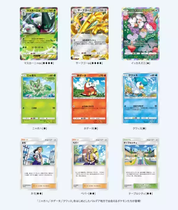 「『ポケポケ』新パック「パルデアワンダー」2月26日追加！「マスカーニャex」などパルデア地方のポケモンたちが多数登場」の画像