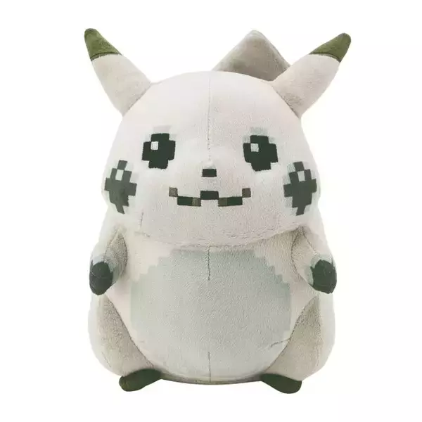 「『ポケモン』“初代ピカチュウ”をイメージしたぬいぐるみ、マスコットが2月28日発売！GB画面を思わせるモノトーンカラーや、ドット風デザインが素敵」の画像
