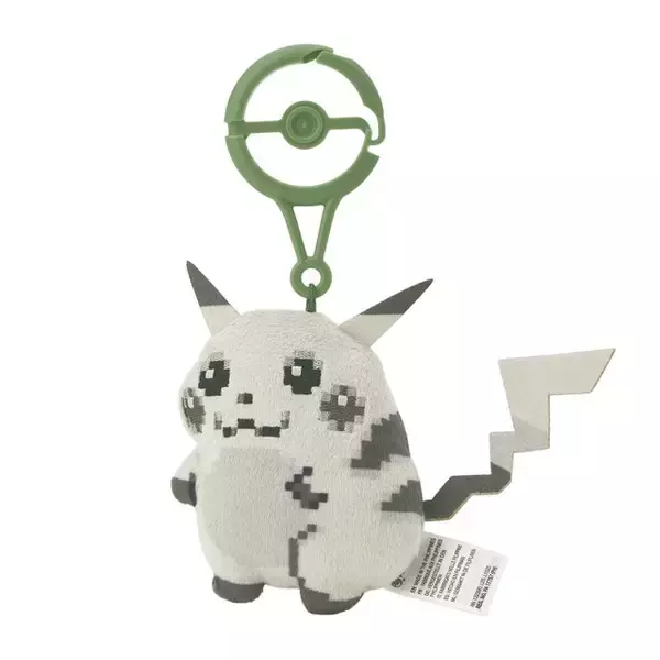 「『ポケモン』“初代ピカチュウ”をイメージしたぬいぐるみ、マスコットが2月28日発売！GB画面を思わせるモノトーンカラーや、ドット風デザインが素敵」の画像