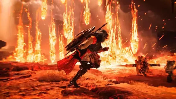 「『モンハンワイルズ』ゴグマジオス戦のファビウス、頼もしくなる―最新アプデでガードの挙動変更、目標マーク追加など色々調整」の画像