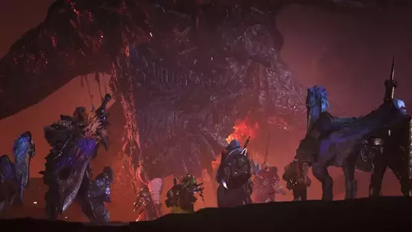 「『モンハンワイルズ』ゴグマジオス戦のファビウス、頼もしくなる―最新アプデでガードの挙動変更、目標マーク追加など色々調整」の画像