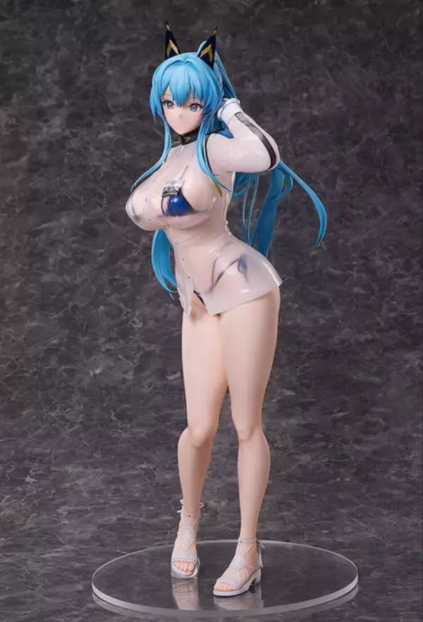 「なんという透け透け感…！『勝利の女神：NIKKE』から「ヘルム」が水着姿でフィギュア化―透明素材をフル活用した逸品」の画像