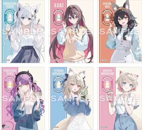 「ローソンにて「ホロライブ」コラボが3月17日開催！白上フブキ、大神ミオら6人のお出かけやルームウェア衣装グッズが盛りだくさん」の画像