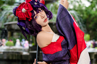 【コスプレ】『FGO』葛飾北斎の着物姿が雅やか！キリリとした表情と威風堂々とした立ち姿に思わずドキッ【写真11枚】