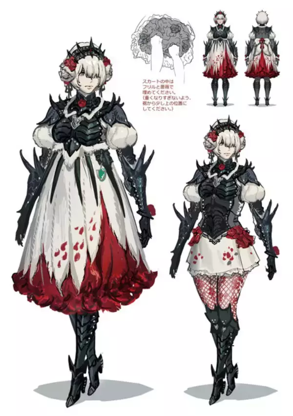 「『モンハンワイルズ』より「ラバラ・バリナ」装備の開発原画が公開！薔薇のモチーフが華麗でカッコいい…」の画像
