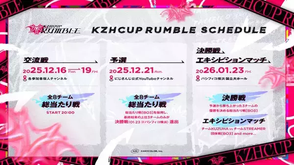 「叶、ローレンら32人以上が『スト6』で対戦！にじさんじ・葛葉主催「KZHCUP」初のリアルイベント開催決定」の画像