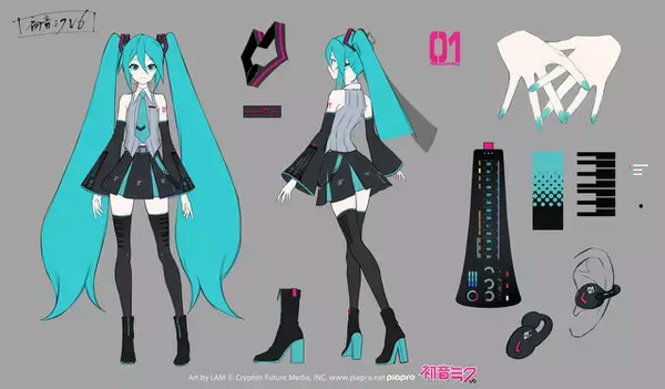 「イラストレーター・LAM氏による新デザインが可愛い！「初音ミク V6」パッケージイラストと英語歌唱デモが公開」の画像