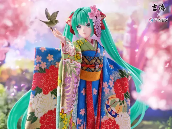 「お値段約20万円の「初音ミク」日本人形フィギュアが可憐で美しい…！イラストレーター・藤ちょこ氏による描き下ろしイラストをもと立体化」の画像