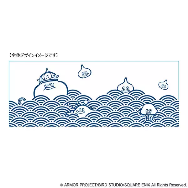 「『ドラクエ』和風な「スライム湯のみ」が可愛い！青海波と花小紋、2つの柄を風流にデザイン」の画像