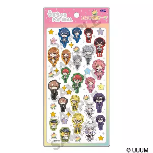 「「カラフルピーチ」ぷっくり立体シールが予約受付中！ミニキャラデザインの全身/アップ2種を用意」の画像