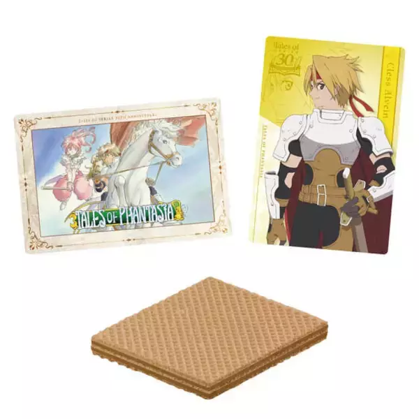 『テイルズ オブ』シリーズ30周年記念！歴代メインビジュアルと主人公たちのイラスト全39種を収録したウエハース発売