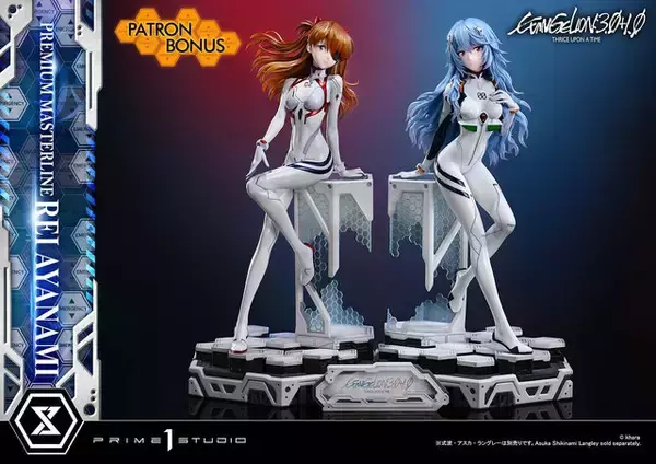 「プラグスーツの"質感"が素晴らしい！「シンエヴァ」ロングヘア綾波レイが約12万円の高級スタチューにーアスカとセットで飾れる特典も」の画像