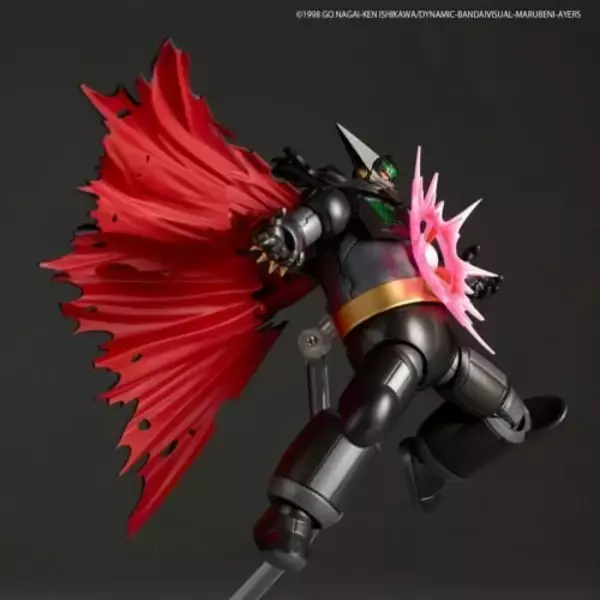 「漆黒のマントで様々なスタイルを演出！OVA版「ブラックゲッター」が可動フィギュア化ー左右非対称のワイルドな武装など豊富なオプション」の画像