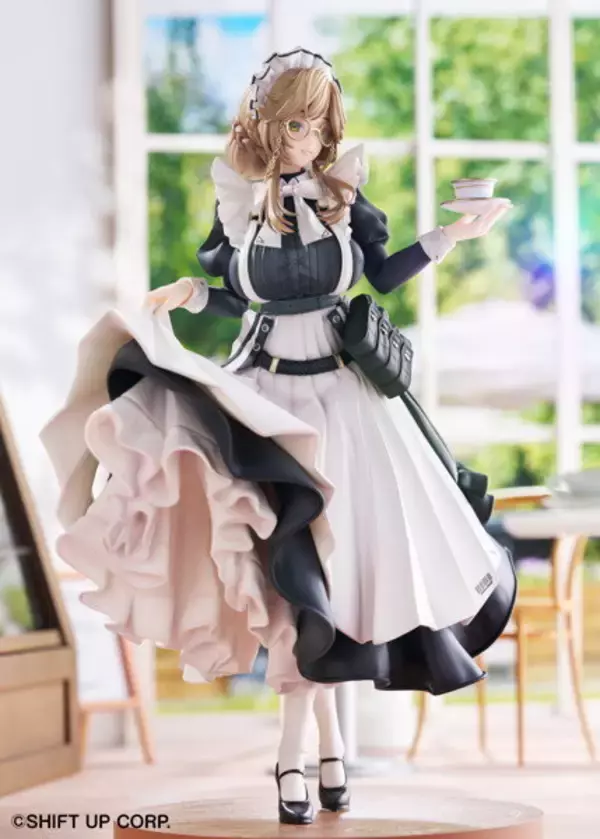「『勝利の女神：NIKKE』より「エード」フィギュアが抜群の存在感！正統派メイド服に、知的で穏やかな雰囲気が素敵」の画像