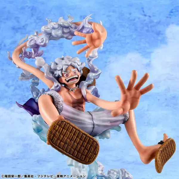 「「ワンピース」ギア5のルフィ、セクシーなナミが揃ってフィギュア化！ビキニトップにホットパンツ、天候棒に絡めた脚も色っぽい」の画像