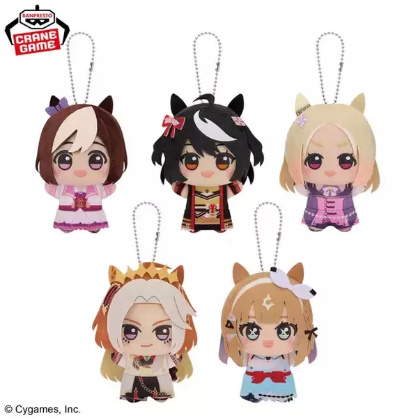 「『ウマ娘 』が小さくてカワイイぬいぐるみに！歴代キービジュの先頭を走ったスペ、キタサンなど全5種類」の画像