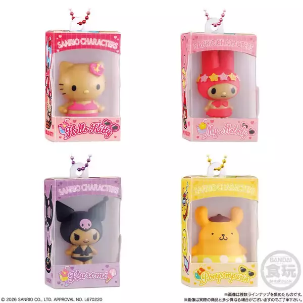 パッケージ風ボックス入りの「サンリオ」フィギュアが可愛い！おまけ付きお菓子「チョコボックス」に夏仕様のハローキティ、クロミら12人を収録