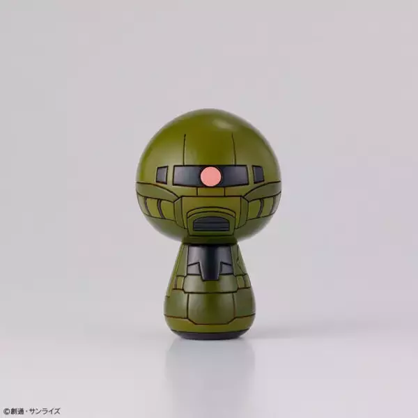 「ガンダム・シャア専用ザク・量産型ザクIIが可愛いこけしに！細かい部分を忠実に再現、プレバン限定3体セットには専用の台座が付属」の画像