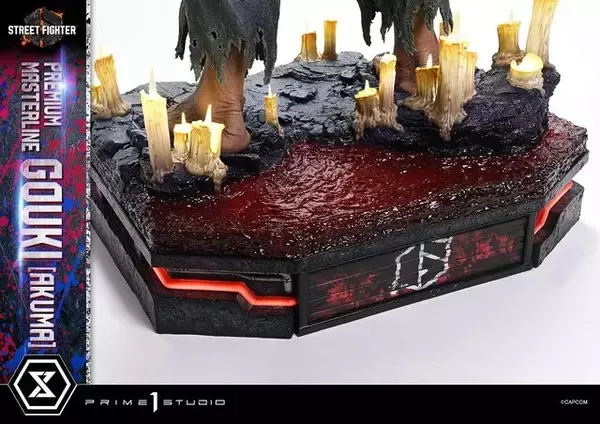 「『スト6』豪鬼が約26万円の超高級スタチューに！LEDで「天」が深紅の色に発光する仕掛けも」の画像