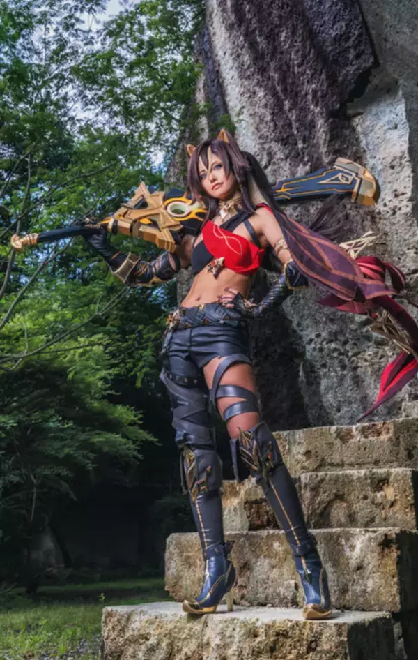 「『原神』ディシア生誕祭記念コスプレまとめ！健康的な褐色肌、鍛え抜かれた腹筋が織りなす肉体美の攻撃力がハンパない」の画像