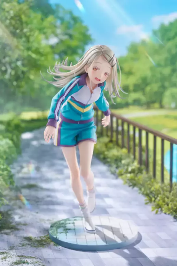 「細く華奢な足で今にも倒れそうなのに、“にへら～”とした笑顔！『学マス』レッスンウェア姿の「篠澤 広」完全受注生産限定フィギュアが予約開始」の画像