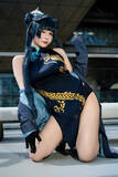 「【コスプレ】チャイナドレスのスリットから覗く美脚がまぶしすぎる！台湾美女の『ブルアカ』キサラが妖艶なポージングで魅せる【写真8枚】」の画像4