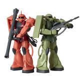 「こいつ…光って音が鳴って動くぞ！「ガンダム」シャア専用ザク＆量産型ザクが、懐かしの“サウンド戦士”で商品化―武器も装備できる」の画像1
