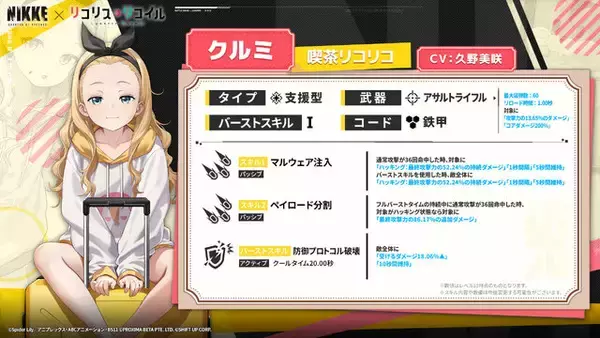 「「リコリコ」千束、たきなの健康的なトレーニングウエア姿が眩しい！『勝利の女神：NIKKE』コラボイベいよいよ開催」の画像