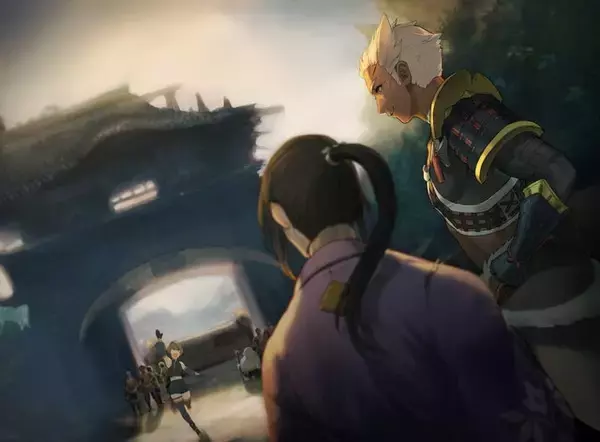 「『モンハンライズ』若かりし頃の「ハモン」はとんでもないイケメンだった！里の娘たちが持て囃す“美男ぶり”を見よ」の画像