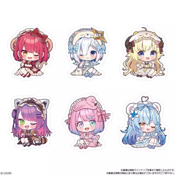 「「ホロライブ」ステッカー付チョコクランチ第2弾の全デザイン解禁！兎田ぺこら、天音かなたら31名が動物イメージのミニキャラで登場」の画像