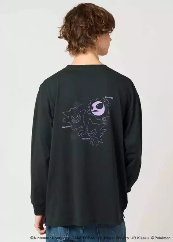 「グラニフ『ポケモン』コラボコレクションが10月7日発売！ゲンガーやミミッキュたちゴーストタイプのイラスト、ワンポイントアートをデザイン」の画像