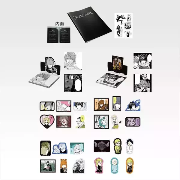 「一番くじ「 DEATH NOTE」がオンラインでも買える！夜神月、Lが表紙イラストを元に立体化、リュークのマグネットは“壁からすり抜ける”」の画像