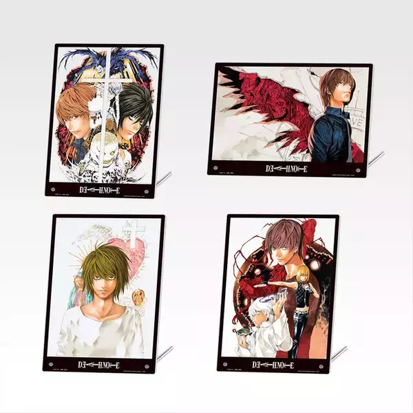 「一番くじ「 DEATH NOTE」がオンラインでも買える！夜神月、Lが表紙イラストを元に立体化、リュークのマグネットは“壁からすり抜ける”」の画像